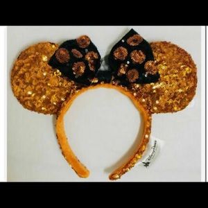 Disney Parks Minnie Mouse Halloween Sequin Mickey Ears Headband